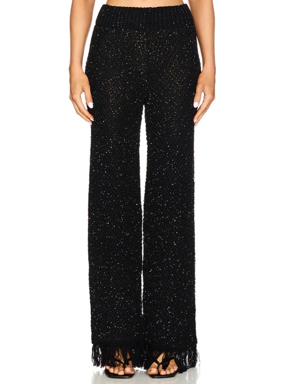 ASTA RESORT Grace Pant in Black Sequin Brand New Size Small